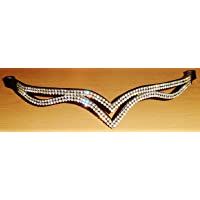 Cwell Equine - Cinta de Cristal Transparente para Regalo- diseño único- Triple Forma de Ojo Dividido (Color Negro- 35-6…